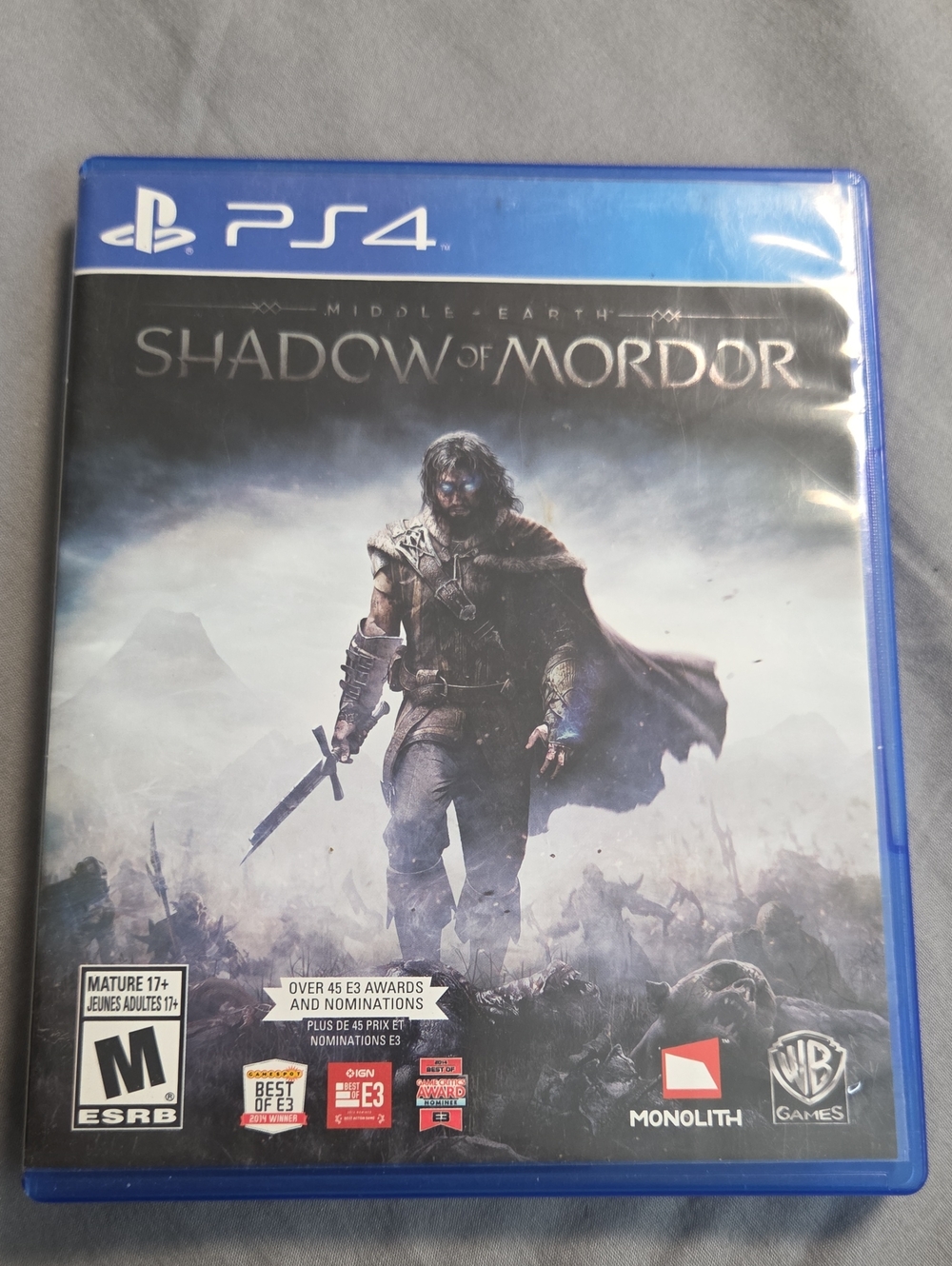 Sony PS4 Shadow of Mordor - Blue Case